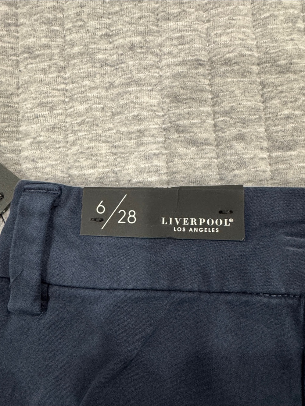 Liverpool LA Navy blue Kelsey Trouser straight leg trouser Sz 6/28 NWT - Picture 8 of 9